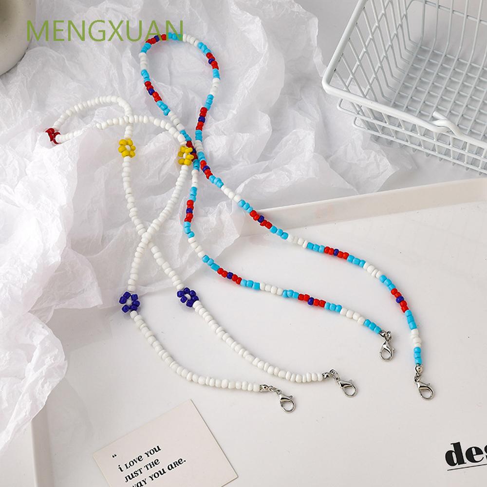 MENGXUAN Eyeglass Lanyard Face Mask Necklace Mask Cord Holders Beaded