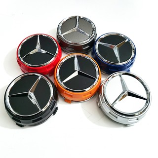 【ส่งภายใน 24 ชั่วโมง】ฝาครอบดุมล้อรถยนต์ 75 มม. สําหรับ Mercedes Benz A45 CLA45 C63 GLA45 A C E S ML CLK Class 4 ชิ้น ต่อชุด