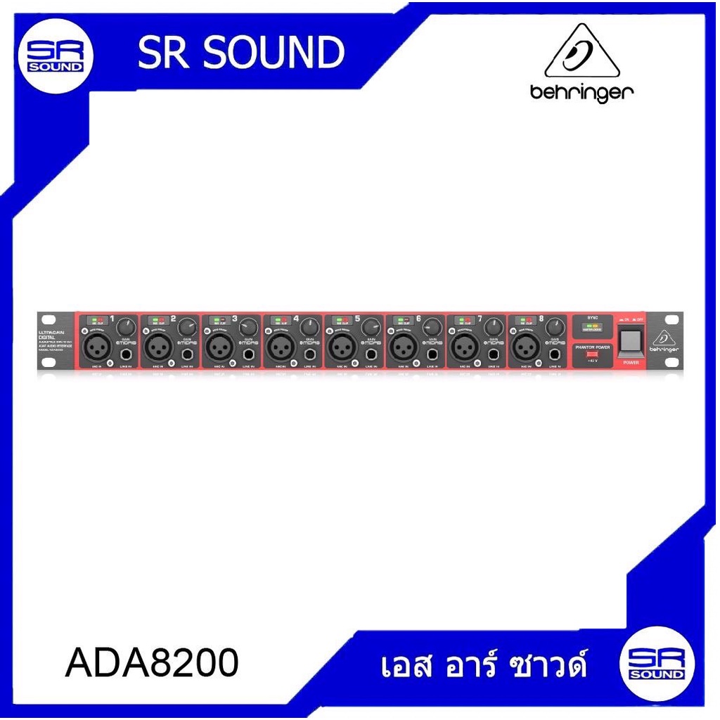 BEHRINGER ADA8200 ออดิโออินเตอร์เฟส 8 In/8 Out ADA-8200 ADA 8200
