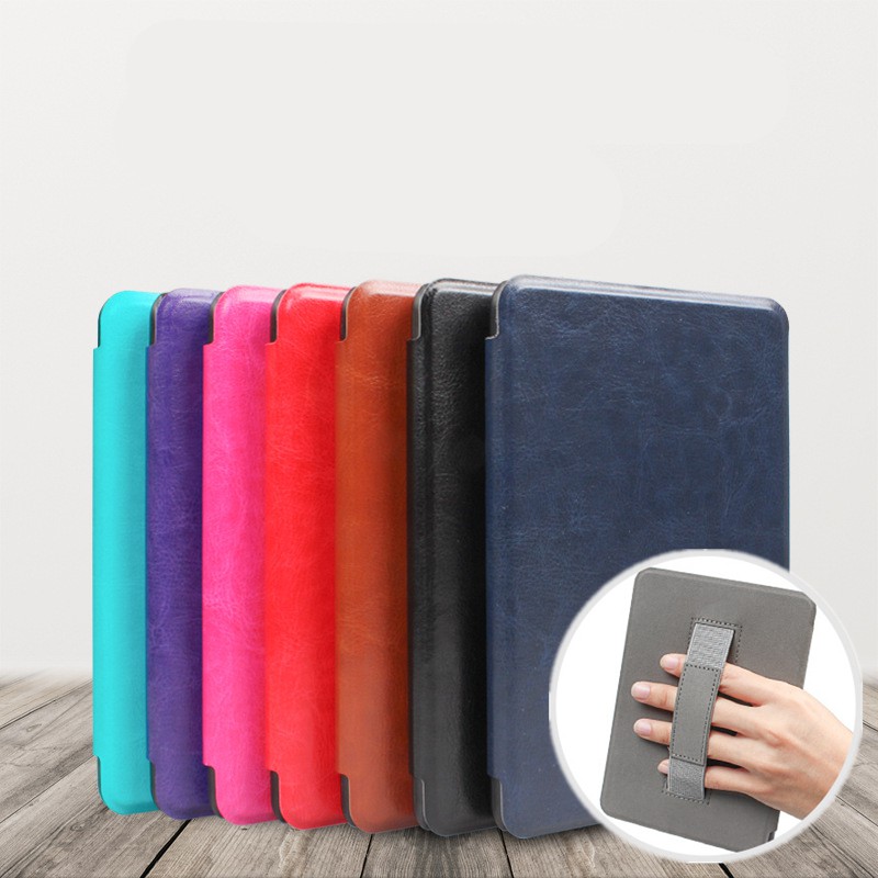 เคสอัจฉริยะ หนัง PU พร้อมสายคล้องมือ น้ําหนักเบา สําหรับ Kindle Paperwhite 12 11 10 7 6 5th