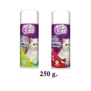 ผงดับกลิ่นทรายแมว ผงดูดซับกลิ่นทรายแมว Catty Cat ขนาด 250g.