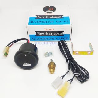 เกจวัดความร้อนหม้อน้ำดิจิตอล ระบบเตือนแบบไฟLEDสีน้ำเงิน 12Vและ24V NEW ERAJAPAN 1ตัว