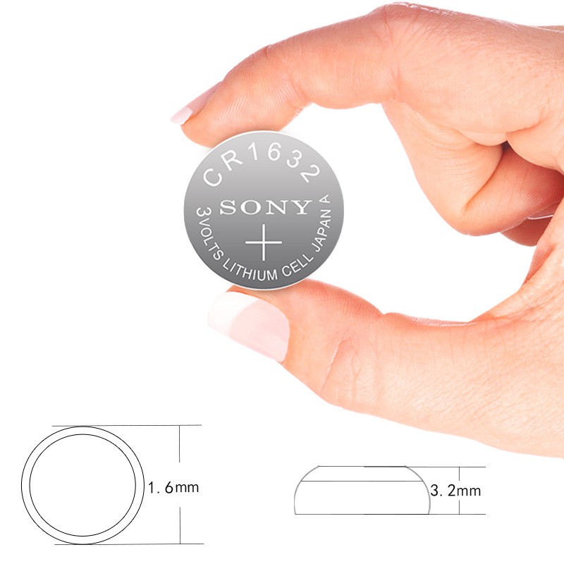 ของแท้ CR1632 ถ่านกระดุม Sony รุ่น CR1632 3V Lithium Battery พร้อมส่ง (2 Pack มี 10 pcs)