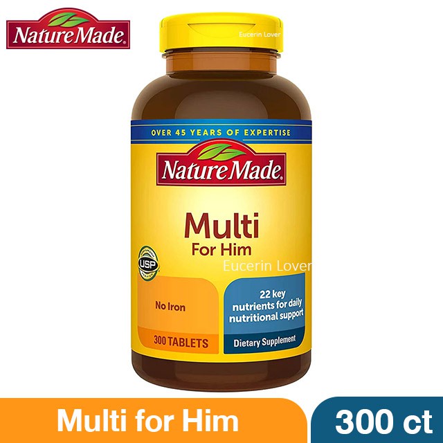 Nature Made Multi for Him Vitamin and Mineral 300 Tablets วิตามินสำหรับ