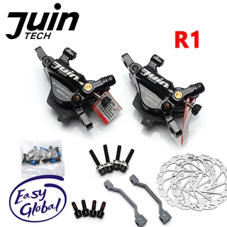 Juin Tech R1 Post IS Mount Line Pull Hydraulic Disc Brake Caliper Dual Action Road CX Gravel 160mm Cyclocross Bike