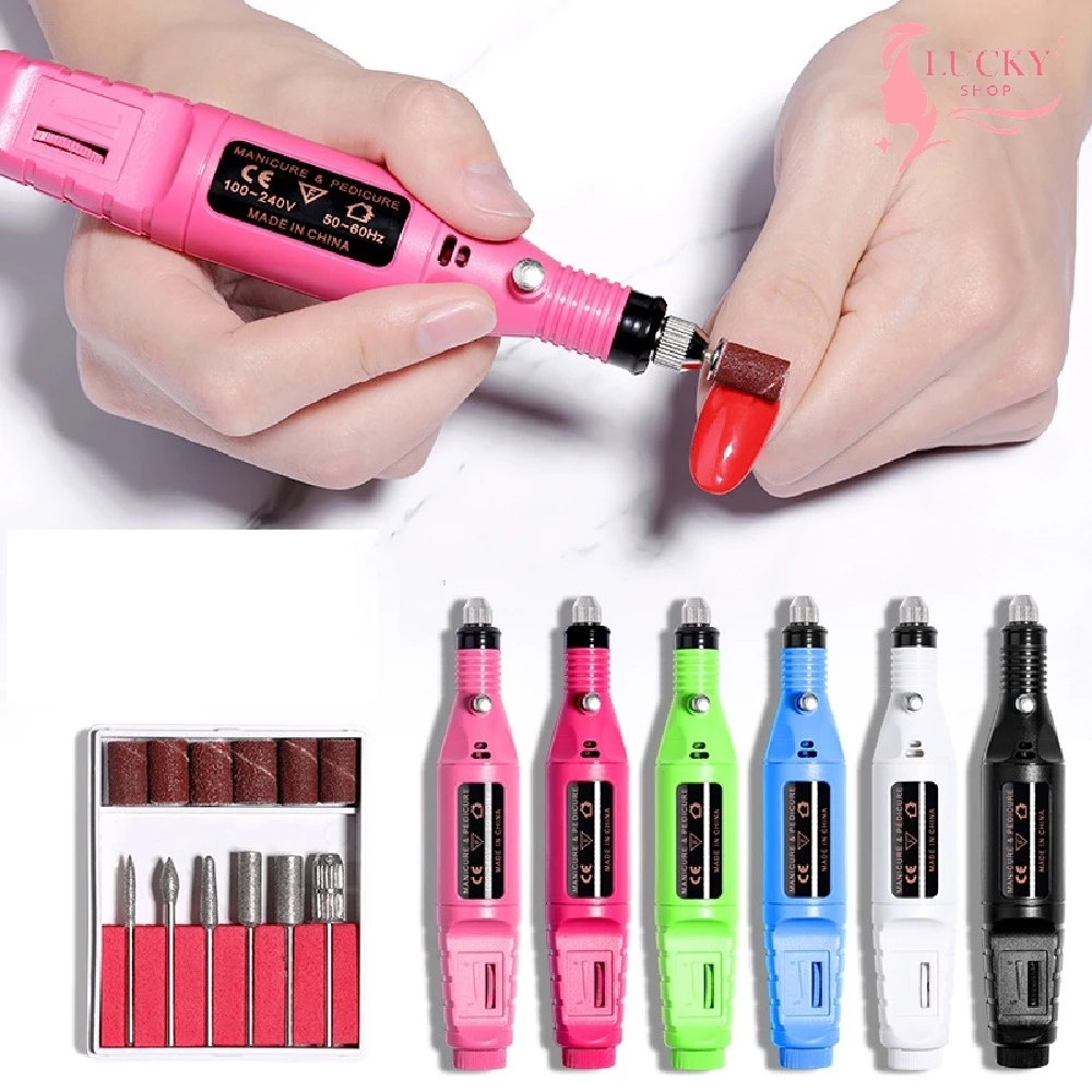 เครื่องเจียรเล็บ ขนาดเล็ก เครื่องเจียรไฟฟ้า มี 6 สี