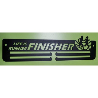 ที่แขวนเหรียญรางวัลวิ่ง เหรียญนักกีฬา Finisher สีดำ ทำจากเหล็ก