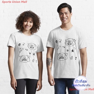 เสื้อยืดเท่ๆ เขินแรงแดงเป็นแพนด้า น่ารัก แพนด้าแดง ผู้ชาย เสื้อยืด Red Panda (white) Essential T-Shirt