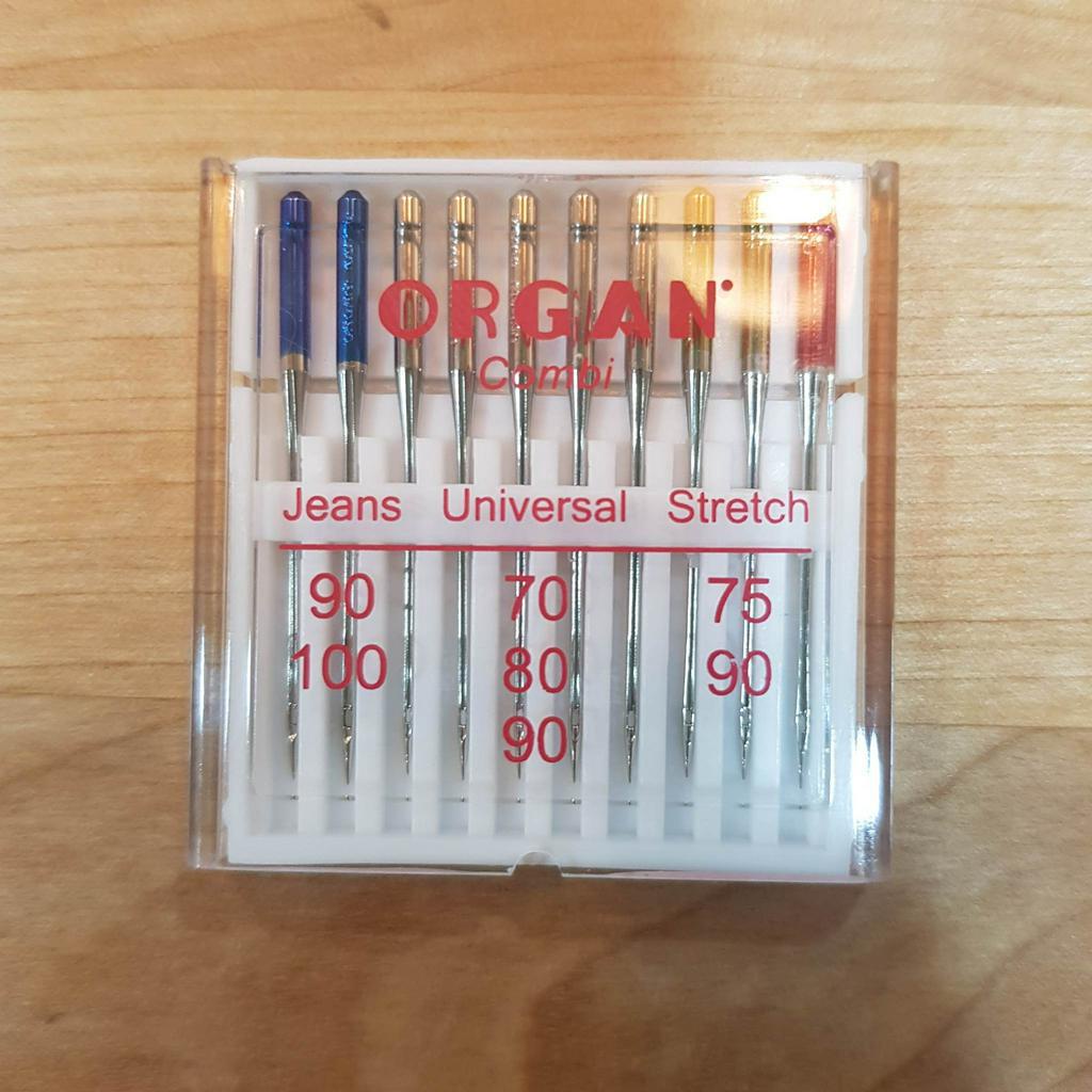 ORGAN NEEDLES เข็มจักรเย็บผ้าคละเบอร์ คละแบบ สำหรับเย็บผ้าทั่วไป ยีนส์ ผ้ายืด ใช้ได้กับจักรเย็บผ้าไฟฟ้าทุกรุ่น