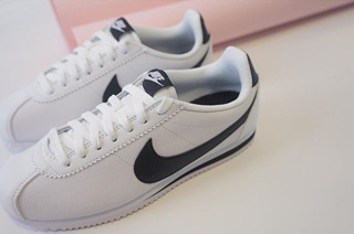 Nike cortez white black ของแท้100%