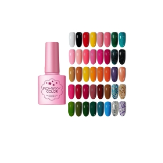 138สี ROHWXY เจลทาเล็บ สีเจลทาเล็บ UV/LEDสีเจล สีทาเล็บเจล แแบบต้องอบ 7.3ml