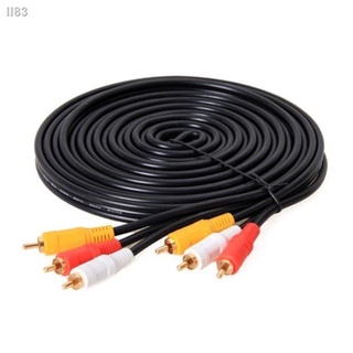 สาย เข้า 3 ออก 3 สายRCA สายAV แบบ 10เมตร สายญญาณภาพและเสียง RCA AV Audio CABLE 3.5mm