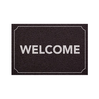 [MT01-00000060] พรมเช็ดเท้า พรมดักฝุ่น ลาย New Welcome ดำ ขนาด 40x60 ซม