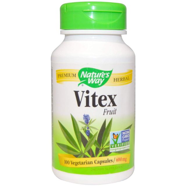 Nature's Way Vitex Fruit 400 mg. 100 veggie Caps เชสต์เบอร์รี่ (Chasteberry)