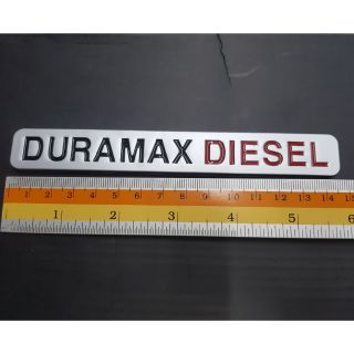 Logo Duramax Diesel ของรถ Chevrolet งานเหล็ก 14×2cm