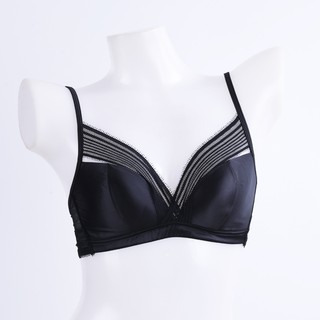 BSC Lingerie ชุดชั้นในเซีกซี่ รูปแบบ NONWIRE BRA แบบไม่มีโครง (สีดำ/BLACK) - BB3470BL