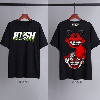 เสื้อยืดเด็กผช - KUSH วัฒนธรรมการออกแบบวินเทจแรงบันดาลใจผ้าฝ้ายหลวมเสื้อผ้าเสื้อยืดสําหรับผู้ชายเสื