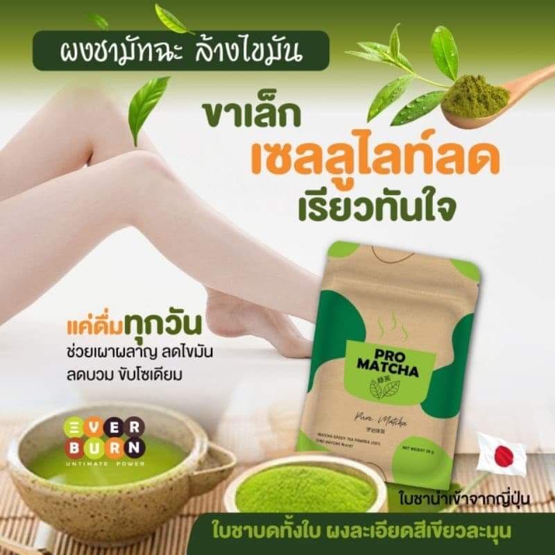 Pro Matcha ชาเขียว โปรมัทฉะ ผงยอดอ่อนจากใบชานำเข้าจากญีปุ่น ขนาด 20 ...
