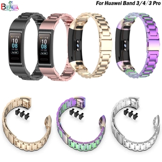 สายนาฬิกาข้อมือสแตนเลสสําหรับ Huawei Band 3 / Band 3 Pro / Band 4 Pro