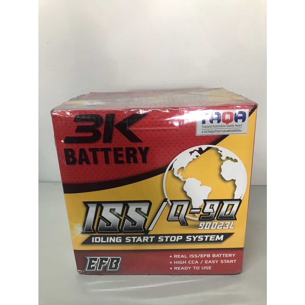 แบตเตอรี่รถยนต์ 3K BATTERY ISS Q-90 EFB