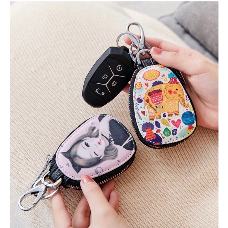 กระเป๋าใส่พวงกุญแจ Key PU เคสหนัง พวงกุญแจหนังที่ใส่กุญแจ น่ารัก SK200