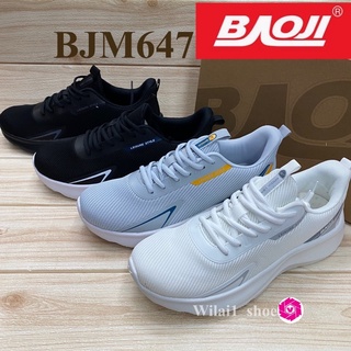 Baoji BJM 647  รองเท้าผ้าใบชาย (41-45) สีดำ/ดำกรม/ขาว/เทา ซซ