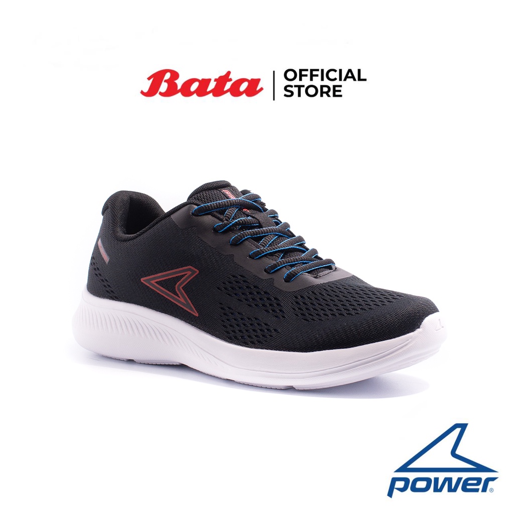 Bata บาจา ยี่ห้อ Power รองเท้าผ้าใบแบบผูกเชือก สนีคเกอร์แฟชั่น สวมใส่ง่าย ดีไซน์เก๋ สำหรับผู้ชาย รุ่น Revo Launch สีดำ 8186931