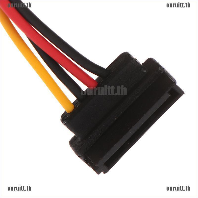 อะแดปเตอร์สายเคเบิ้ล SP 90 Degree SATA 15-Pin Male to 2 x 15 P Female Y ...
