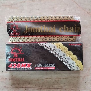 โซ่428HX Gold X-Ring พระอาทิตย์ Jomthai สีทอง 136ข้อDL