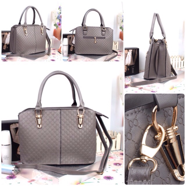 กระเป๋าแฟชั่นนําเข้า BDS21253 สีเทา