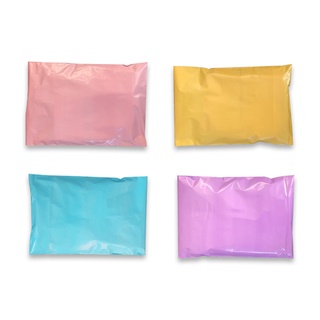 ซองไปรษณีย์พลาสติก สีพาสเทล 4 สี (M 25x35 cm) แพ็ก 10 / 50 ซอง