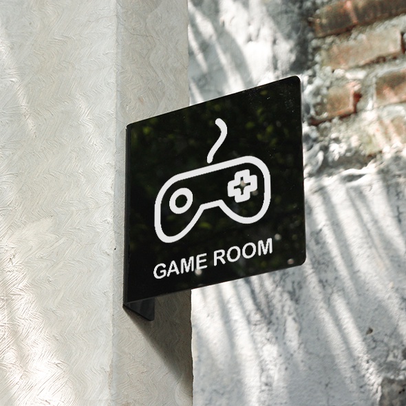 Signage Acrylic Pop Up Sign Square 15x15 cm - ห้องเกม