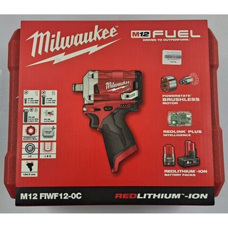 Milwaukee M12 FIWF12-0C บล็อคกระแทกไร้สาย บล็อกกระแทก 12 โวลท์ รุ่น M12 FUEL STUBBY