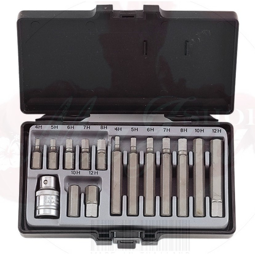 FORCE 4155 ชุดลูกบ๊อกซ์เดือยหกเหลี่ยม 15 ชิ้น