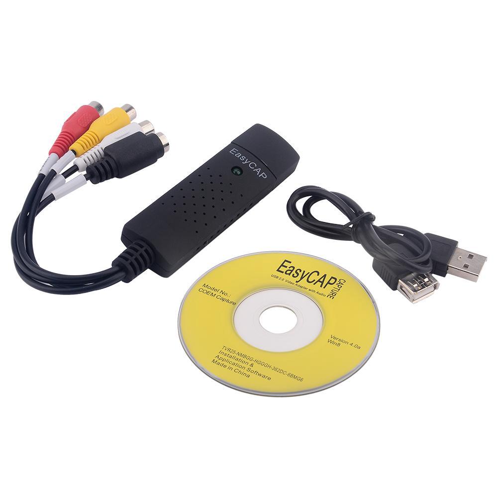 อะแดปเตอร์แปลงสาย USB 2.0 to 3 RCA Audio S-Video TV DVD VHS RW