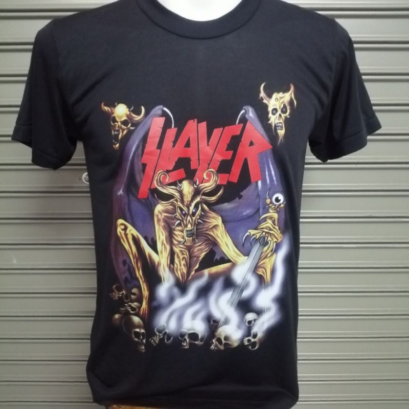 เสื้อ​วง ​slayer​ ผ้า​บาง​แนววินเทจ