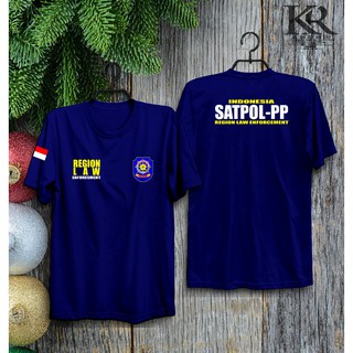 เสื้อยืด พิมพ์ลาย SATPOL-PP pamong praja region law ระบายอากาศสามารถปรับแต่งได้