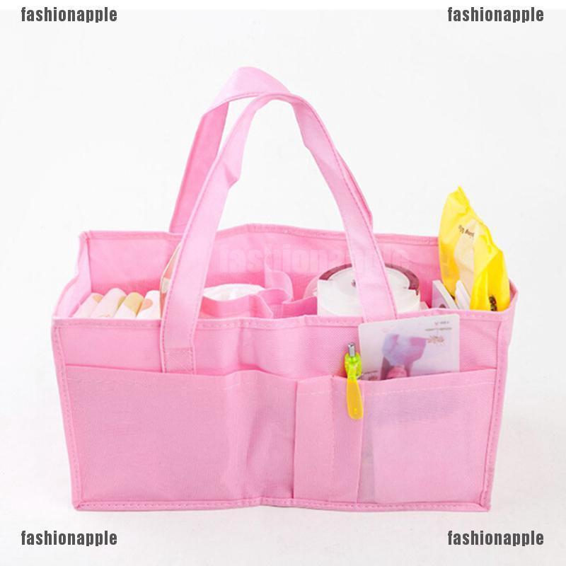 Fashionapple Mother Diapers Bag Travel Outdoor Portable Nappy Storage Tote Bag Blue & Pink - รูปที่ 3