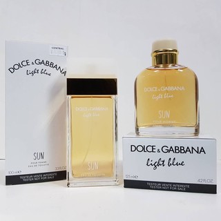 DOLCE AND GABBANA D&amp;G LIGHT BLUE SUN POUR HOMME EDT กล่องเทสเตอร์