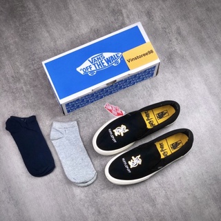 Vans slip on X Harrypotter รองเท้าผ้าใบ สีดํา สีเหลือง สําหรับผู้หญิง ผู้ชาย พรีเมี่ยม