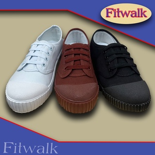 SALE รองเท้านักเรียนชาย รองเท้าผ้าใบ รองเท้าพละ รองเท้านักเรียนFitwalk รุ่น FW-9021