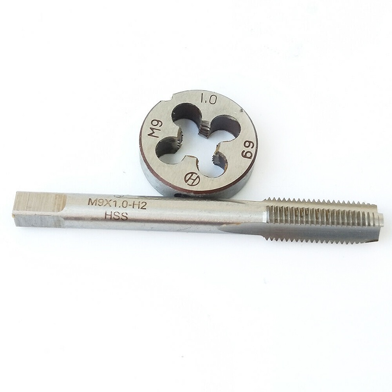 1 ชิ้น Tap M9 *1 + 1 ชิ้น Die M9*1 (S) คุณภาพสูง M9 ขวามือแตะและ Die