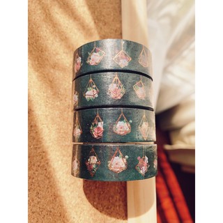 🖤FLOWER HANGING BASKET WASHI TAPE วาชิเทป เทปลาย ตะกร้าดอกไม้ ทองแดง 🖤