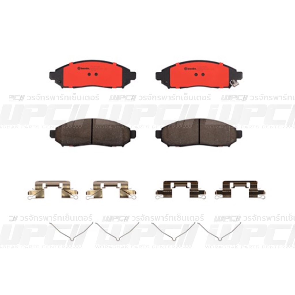 BREMBO ผ้าเบรคหน้า NAVARA D40 2WD 4WD 2.5 DDTI ปี07-13 (Ceramic)