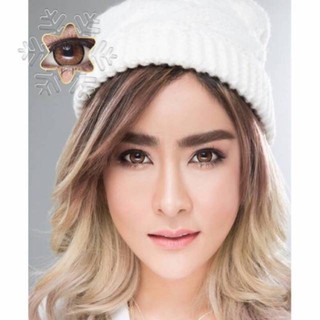 Pure Brown สีน้ำตาล น้ำตาล ตาโต บิ๊กอาย ตัดขอบดำ Dream Color1 ฝาม่วง Contact Lens Bigeyes คอนแทคเลนส์ ค่าสายตา miszy