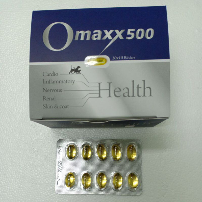 Omaxx500 ขน,ผิวหนัง บำรุงร่างกาย น้ำหนักไม่เกิน 15kg(แบ่ง20เม็ด)