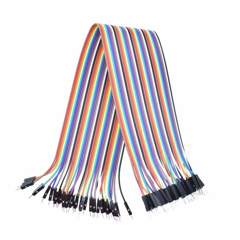 40pcs In Row 30cm Dupont Cable 30cm 2.54mm 1pin 1p-1p Male To Male Jumper Wire