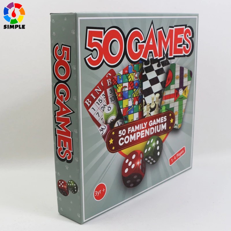 Desktop Flying Chess 50-in-1 Board Games Children Classic Snake and Ladders Interactive Party Family