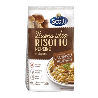 ริโซ สกอตตี้ ข้าวริซอตโต้ ผสมเห็ดพอร์ชินี 210 กรัม - Risotto Porcini Rice 210g Riso Scotti brand