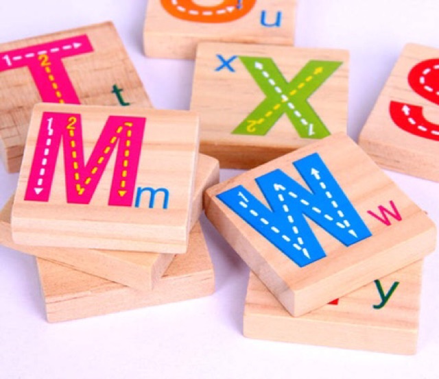 Kentoyshop ของเล่นไม้บล็อกไม้สวมหลักสอนภาษา A-Z & สอนคณิตศาสตร์ - รูปที่ 6